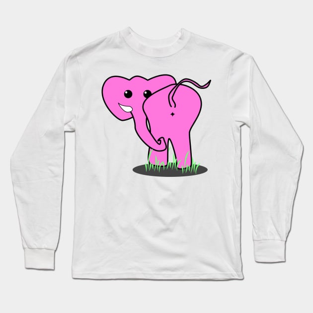 Elephant backside Long Sleeve T-Shirt by Johnny_Sk3tch